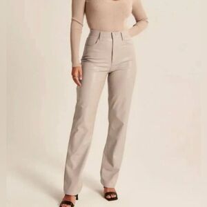 Abercrombie & Fitch 90s Straight Leg Vegan Leather Pants  Size 31